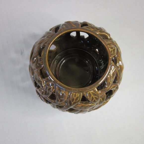 PartyLite Tealight Holder Exotic Roots Brown Bronze Home Rare Retired P13D/P9806 - Picture 3 of 6